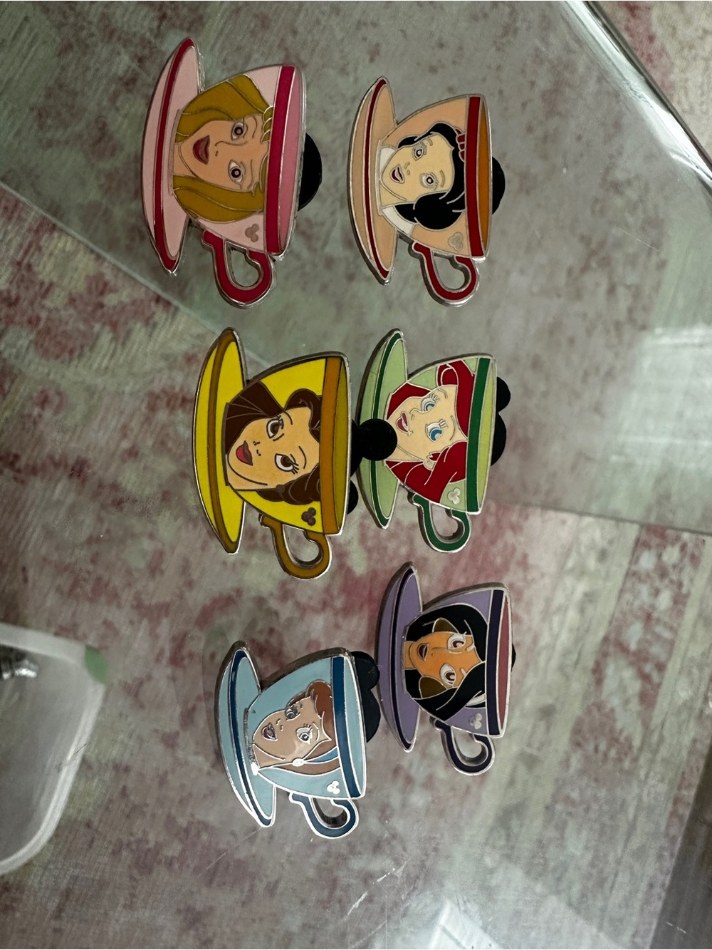 Disney Princess Teacup Enamel Pins - hidden Mickey Pin 6 of 6